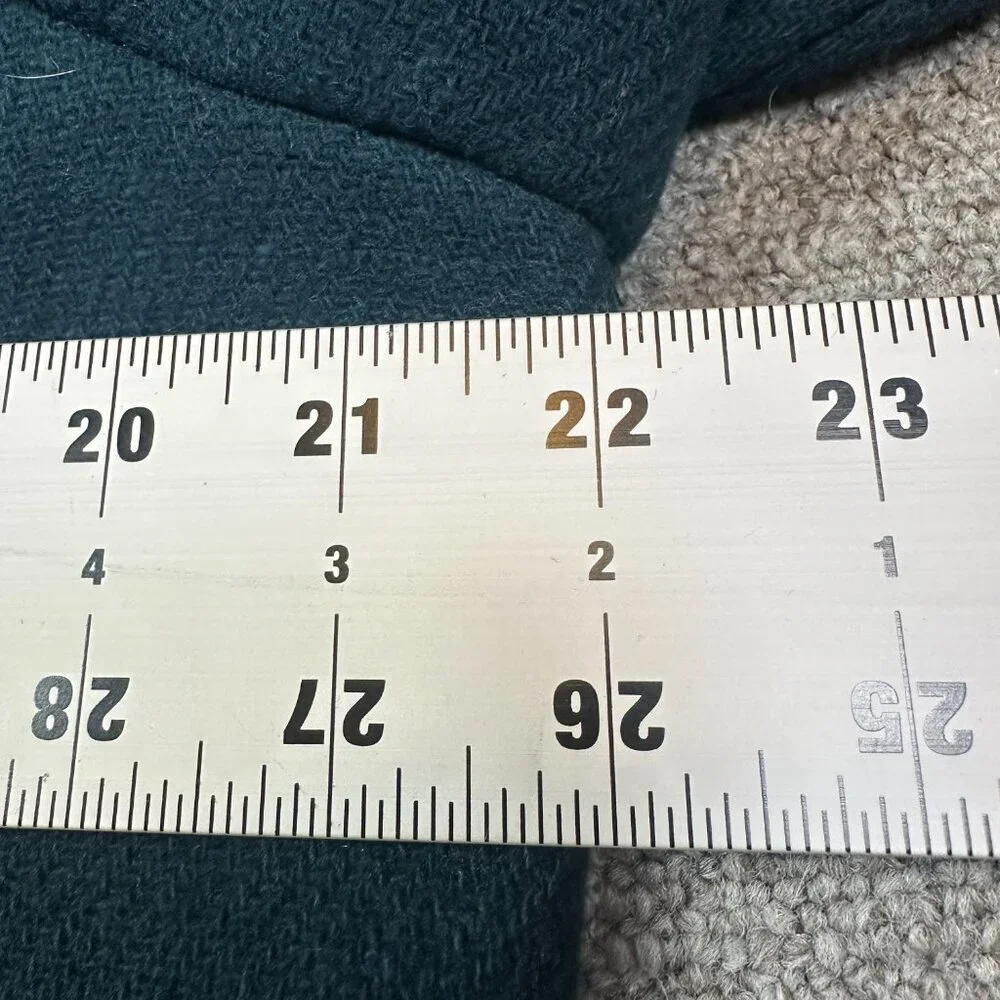 J. Crew Chateau Coat Italian Stadium Cloth Wool Green Hooded Womens Size 16 TALL - Picture 2 of 4